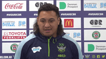 Josh Papalii Laughing GIF by Canberra Raiders
