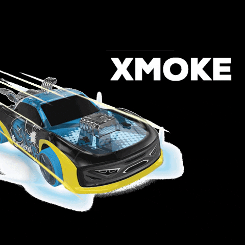 Sliverlit car smoke toy drift GIF