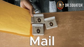 Deliver Postal Service GIF by DrSquatchSoapCo