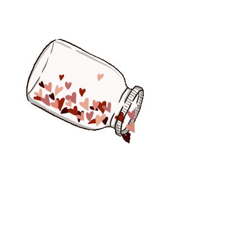 In Love Hearts Sticker