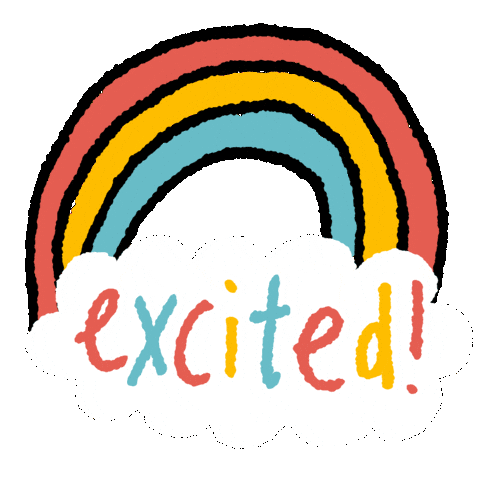 Excited Sticker