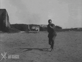 NationalWWIMuseum black and white fighting military footage GIF