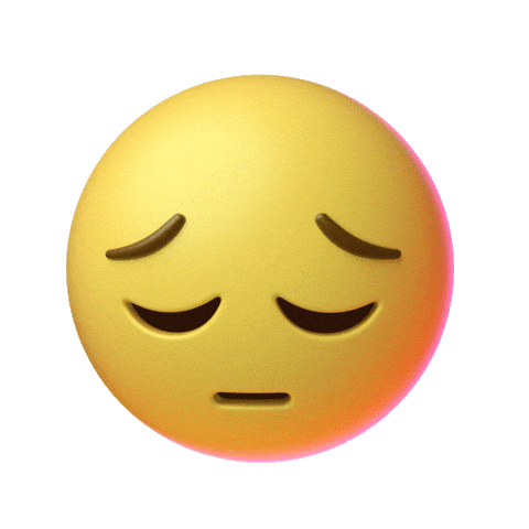 Sad 3D Sticker by Emoji