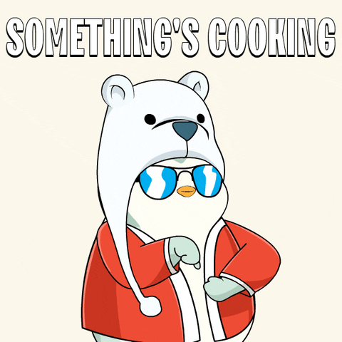 Giphy - Hold Up Cooking GIF by Pudgy Penguins