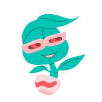 FreshOrganicMotion smile cool green glasses Sticker