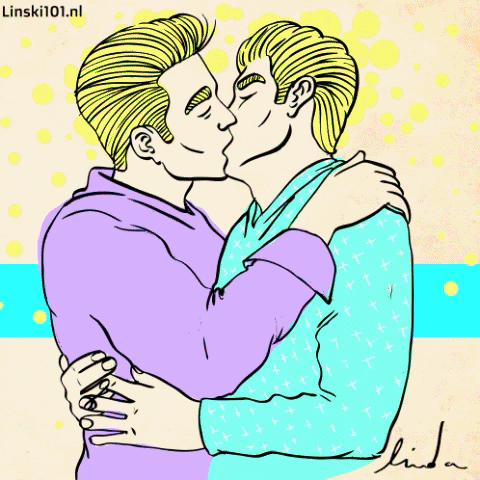 linski101 love illustration rainbow gay GIF