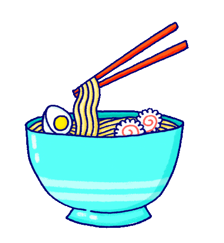 Food Noodles Sticker by Steph Stilwell