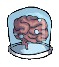 cinicgames brain futurama the wardrobe cinic games Sticker