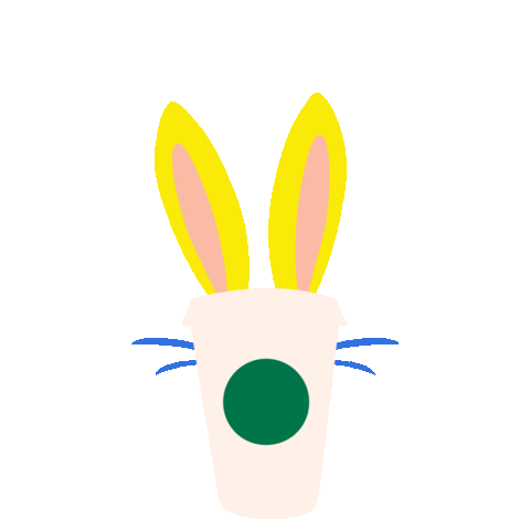 Bunny Easter Sticker by Starbucks it
