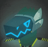 Protogen Rainbow Lights GIF