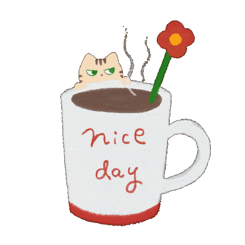 Cat Coffee Sticker