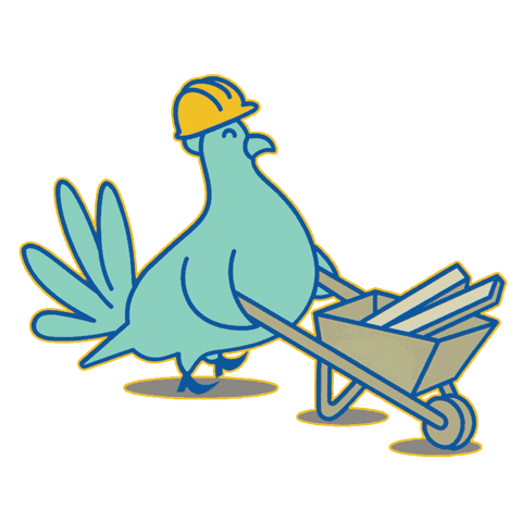 Animation Eat Sticker by Dizzy Bird