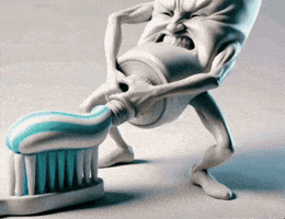 Poop Toothpaste GIF