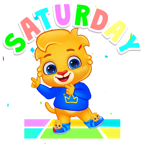 Saturday Morning Weekend Sticker by Lucas and Friends by RV AppStudios