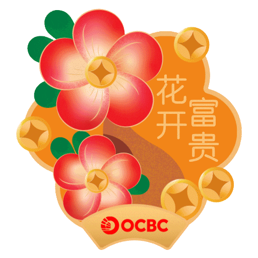 Spring Blossom Sticker by OCBC Bank