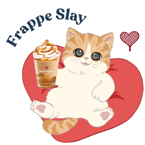 Cat Love Sticker by Kenangan Coffee