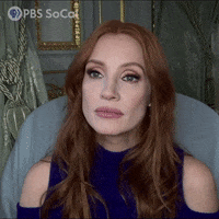 Jessica Chastain Reaction GIF by PBS SoCal