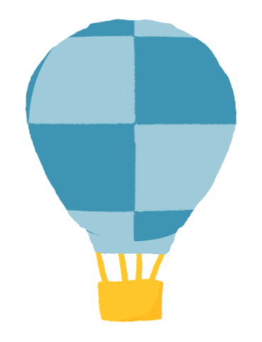 Floating Hot Air Balloon Sticker by Pear Deck