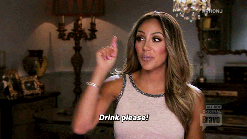 real housewives of new jersey drinking GIF