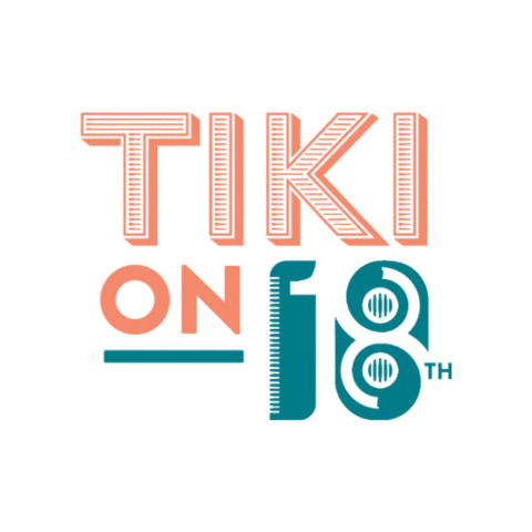 Tiki on 18th Sticker