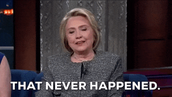 hillary clinton that never happened GIF