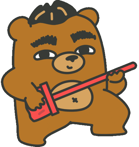 Rock Guitar Sticker by maludbear