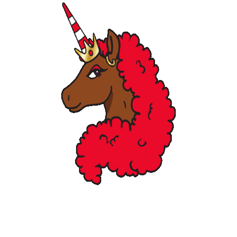Unicorns Blackunicorn Sticker by Afro Unicorn for iOS & Android