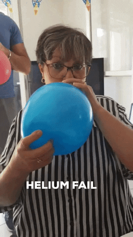 blue ballon mina life fail helium GIF