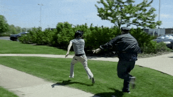 Run Chase GIF by Man Of The People with Pat Tomasulo
