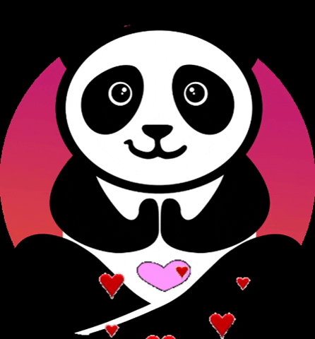 Pandamedia love heart marketing agency GIF