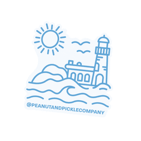 Sea Sunshine Sticker by Peanut and Pickle