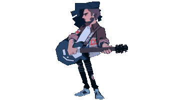 NASTYNASH cartoon rock guitar hiphop Sticker