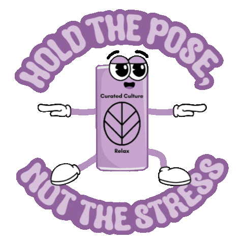 Relax Yoga Sticker by Curated Culture