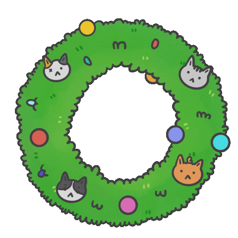 Christmas Decorate Sticker by Cat and Cat Comics
