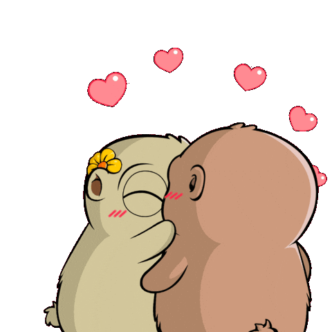 I Love You Kiss Sticker by Fugz Official