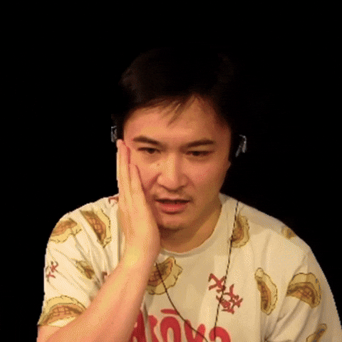 Hand On Chin Thinking Pose GIF