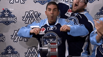 Excited Hockey GIF by Milwaukee Admirals
