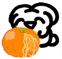 Orange Eat Sticker by Annafish
