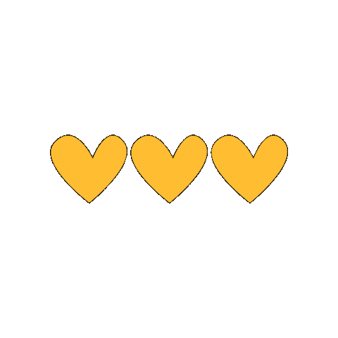 Yellow Hearts Sticker by Volg