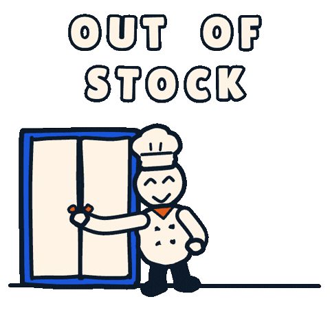 Out Of Stock Restaurant Manager Sticker by ClearCOGS
