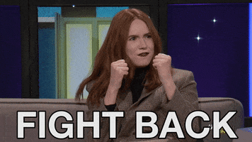 Karen Gillan Fight GIF by A Little Late With Lilly Singh