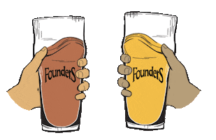 Beer Cheers Sticker by Founders Brewing Co.