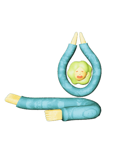 Green Hair Girl Sticker by emaygordon