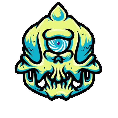 Skull Mrgauky Sticker