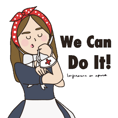 We Can Do It Hospital Sticker by Enfermera en apuros
