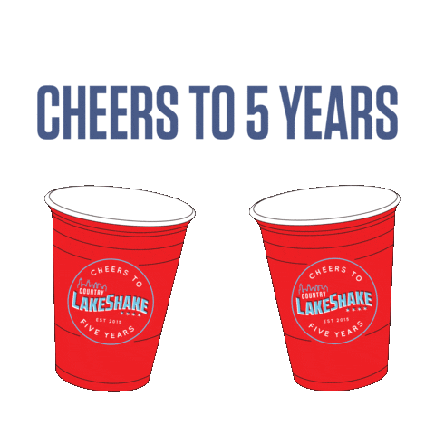 Music Festival Cheers Sticker by Country LakeShake Festival