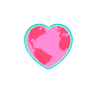 UDQM love heart pink nature Sticker
