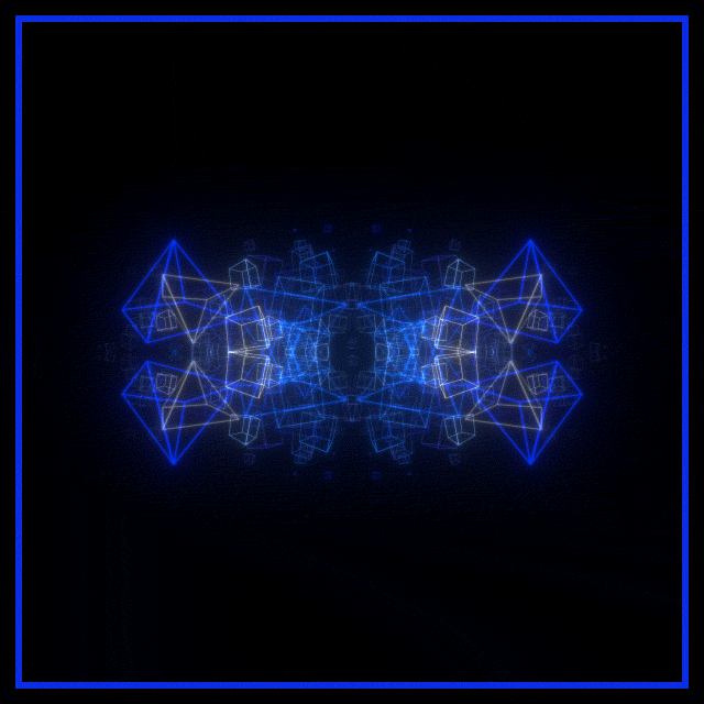 xponentialdesign blue white neon abstract GIF