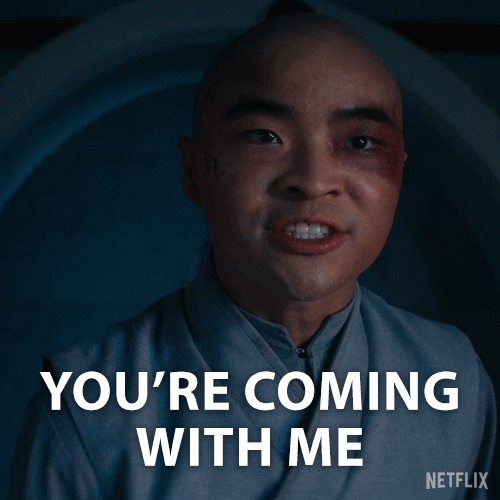 Youre Coming With Me Avatar The Last Airbender GIF by NETFLIX