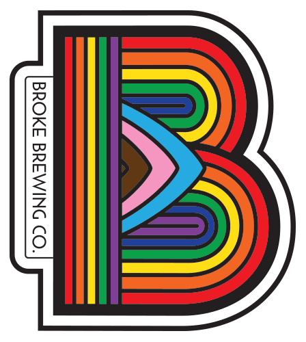 Rainbow Pride Sticker by Broke Brewing Co.